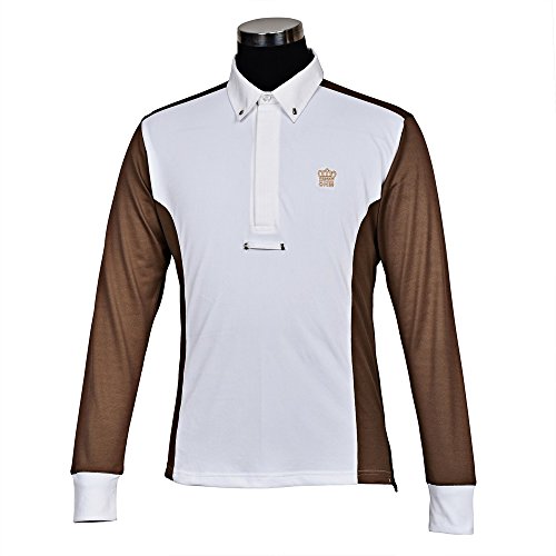 George H Morris GHM Mens Champion Long Sleeve Show Shirt L Caribo