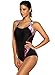 CharmLeaks Women One Piece Athletic Swimwear Endurance Swimming Suits S Red