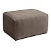 SureFit Stretch Pique Oversized Ottoman Slipcover, Taupe