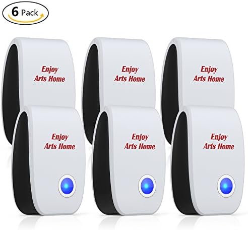 Enjoy Arts Home Ultrasonic Pest Repeller,Electronic Plug In Pest Control Repellent for Mice,Roaches,Spiders,Bugs, Flies, Fleas, Other Insects,Non-toxic Human and Pet Safe,Set of 6