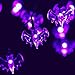 Sea Plan Halloween String 3D Jack-O-Lantern Bat Lights 11.5ft 30 LED Halloween Decorations Lights String Battery Operated Bat Lights Indoor Outdoor Party Christmas Holiday Yard Decorations