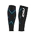 2XU Compression Calf Guards, Black/Capri Blue, Large