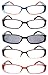 5-Pack Spring Hinge Reading Glasses Men and Women Includes Sun Readers
