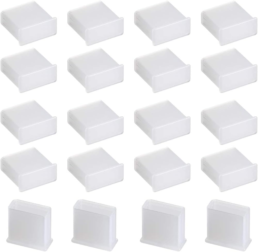 MACHSWON 20Pcs PE USB 2.0 Anti-Dust Stopper Cap Cover for Charging Cable Data Cable, USB Data Cable Dustproof Cover Anti Dust Plugs Protector White