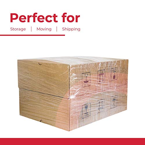 4 Rolls of Clear Stretch Film Premium Plastic Pallet Wrap 18" Wide x 1000 FT. 80 Gauge, 3" Core