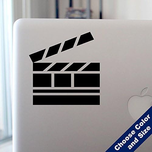 Film Clapperboard Decal, Sticker, Black 4"