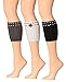 Tipi Toe Women's 3 Pairs Leg Warmer Cable Knit Boot Cuffs, One Size, LW32-3