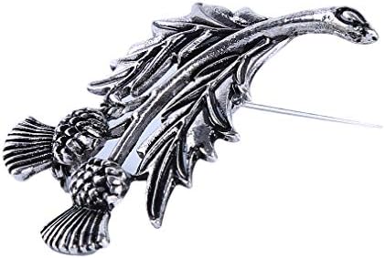 DONGMING Thistle Brooch Scottish Brooch Vintage Suit Collar Pin Buckle Broche Lapel Pins