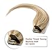 Human Hair Toppers for Women 100% Remy Human Hair Clip In Hair Extensions 16inch Highlighted Brown Mixed Bleach Blonde