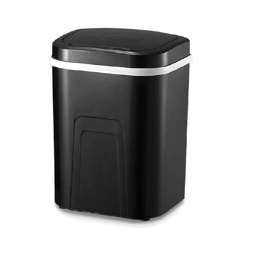 Automatic Touchless Bin 15L Intelligent Waste Bin ABS Kitchen Waste Bin Touch Sensing Household Rubbish Bin for Bathroom Office Black