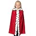 Fur Lined Red King or Queen Cloak for Kids