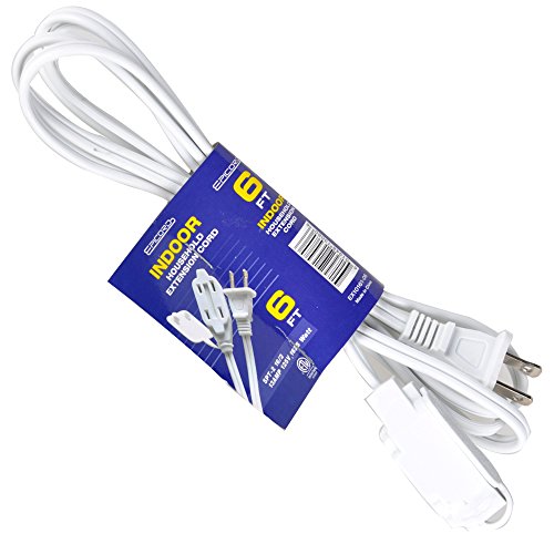 16 AWG 2 Prong Extension Cord (3 Outlet Extension Cord) with Tamper Guard White in 6 Feet - Thumbnail 4