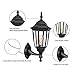 FUDESY Outdoor Wall Porch Lights, Exterior Waterproof Wall Sconce Light Fixture, Black Plastic Wall Lantern Wall Mount Lighting for Front Door, Garage, Patio, FDS341B2 (Bulb Included)