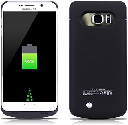 Samsung Galaxy Note 5 Battery Case, 5200mAh Rechargeable External Backup Charger Pack Slim Extended Portable Power Bank Extra Shockproof Protective Cover Shell Black