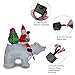 GOOCHI 6 Foot Christmas Inflatables Outdoor Yard Decoration Santa on Bear Inflatable Bear with Santa and Gifts Lighted for Home