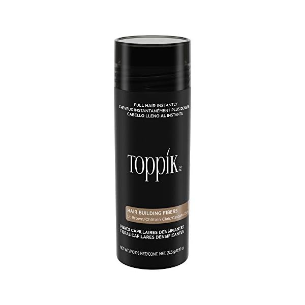TOPPIK-Hair-Fibers-Light-Brown-275-g Toppik Hair Building Fibres Powder, Light Brown, 27.5g Bottle - for A Thicker-looking Hairline, Crown and Beard, Instant…