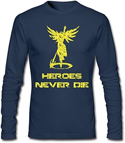 Men's Heroes Never Die Long-Sleeve T-shirt Navy S