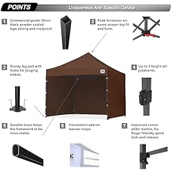 ABCCANOPY Heavy Duty Easy Pop up Canopy Tent with