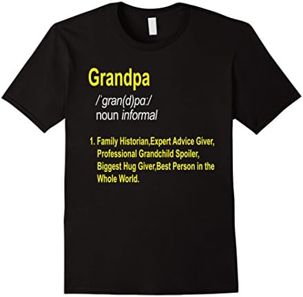 Men's Grandpa Gift Idea Fathers Day Grandfather Pop-pop Papa 2XL Black