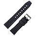 Marathon Watch 22mm Vulcanized Rubber Textured Watch Band/Strap - Made in Italy - WW005015 (Black)