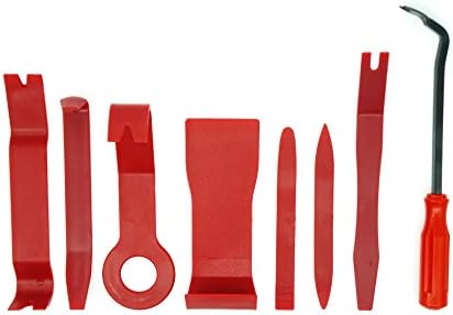 8 Pcs Auto Trim Door Panel Window Molding Upholstery Fastener Clip Removal Tool Kit Trim and Panel Removal Tool Set for Automotive, Marine, and Aircraft Use