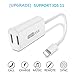 iPhone 7 Headphones Adapter, [Upgrade for IOS 10.3], iPhone 7 Plus Adapter, Dual Lightning Headphone Adapter Splitter for iPhone 7 / 7 Plus (white)