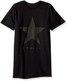 Impact Men's David Bowie Star T-Shirt, Black, X-Large
