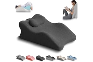 27 Degree Couples Pillow, Memory Foam Wedge Cushion (Black)