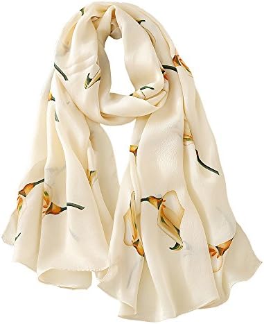 Women's Fashion Scarf 100% Silk Scarf Plaid Scarf Shawl Wraps for Headscarf&Neck