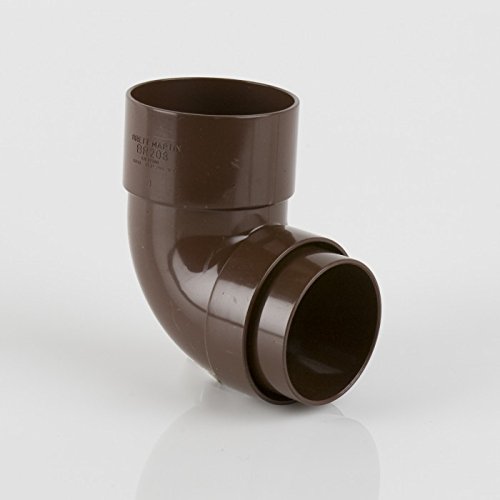 BR208BR Brett Martin 92.5 (87.5) Degree Bend for 68mm Roundstyle downpipe System Brown