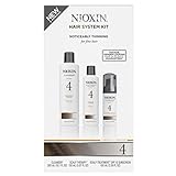 Nioxin System 4 Thinning System Kit Chemical Treated Set (Clenser 300mL (10.1 FL OZ), Scalp Therapy 150 mL (5.07 FL OZ), Scalp Treatment 100 mL (3.38 FL OZ))