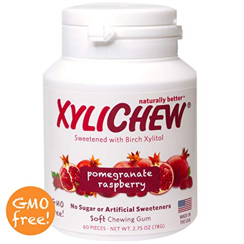 image for Xylichew 100% Xylitol Chewing Gum Jar - Non GMO, Gluten, Aspartame, an
