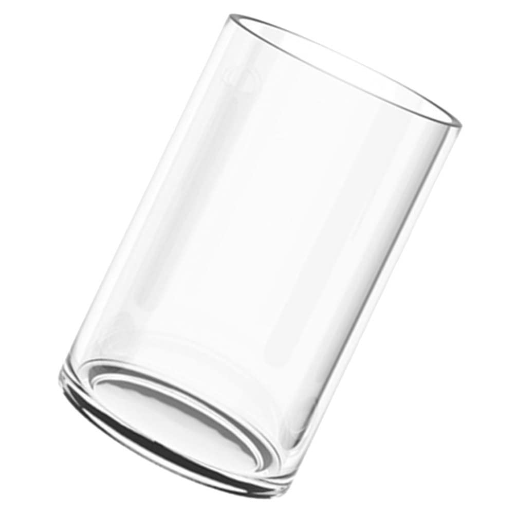 Warmhm Transparent Flower Holder Cylinder Glass Vase Flower Arrangements Container Crystal Water Plant Holders for Wedding Living Room Decor 25X15X15CM
