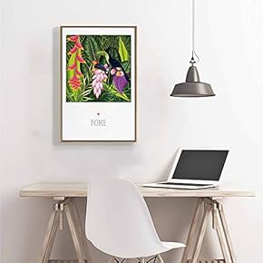 Framed Canvas Home Artwork Decoration Nordic Style Plants Canvas Wall Art for Living Room, Bedroom - 16x24 inches