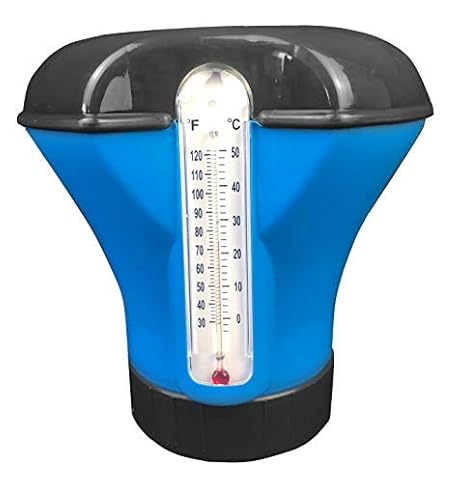 well2wellness® Chlor Dosierschwimmer Chlordosierer inkl. Thermometer für 200g Chlortabletten (021046)
