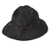 DEBRA WEITZNER Rain Hat Sun Hat 2-In-1 Reversible Cloche Bucket Hat,Black,One Size