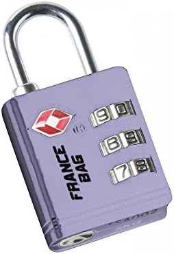 France Bag TSA Approved Lock TSA Locks Alloy Body and Hardened Steel Shackle with Re-settable 3-Digit Combination (Purple)