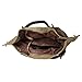BMC Dark Tan Denim Multi Zipper Pocket Oversized Lined Fashion Handbag Satchel Shopper Tote