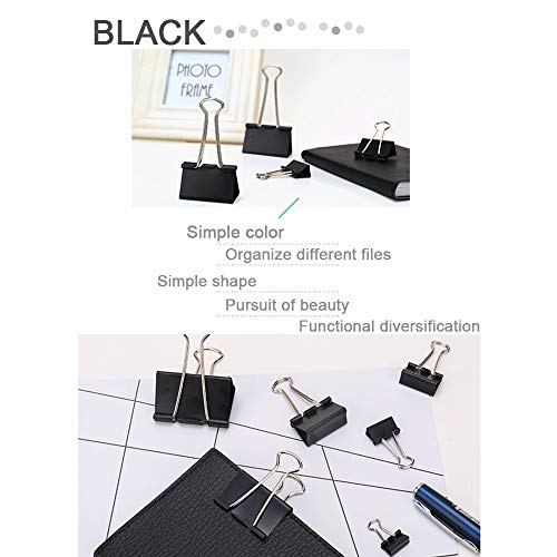 MOKAOU Binder Clips 130pcs Heavy Duty Small, Medium, Large Sizes, Paperwork and Document Clamps - Thumbnail 5