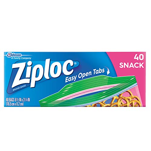 Buy Ziploc Snack Bags Easy Open Tabs Ideal For Packing Cookies Fruits