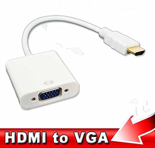 Tehner(TM) Male to Female HDMI to VGA Converter Adapter for PC Laptop Tablet Support 1080P HDTV HDMI2VGA whole sale[ White ]