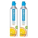 Sodastream 130L Co2 Carbonator, 2 Pack - Compatible with Jet Sparkling Water Maker ONLY