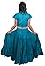 Wevez Women’s 40 Inch Cotton Full Circle Elastic Waist tribal fusion Belly Dance A Line Plus Size Maxi Skirt (Teal)
