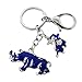 Feng Shui Blue Rhinoceros and Elephant Protection KeyChain Charm Amulet Handbag Hanging (W1041)