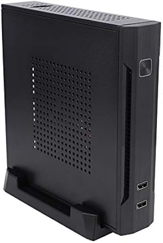 Monland Estuche de Computadora -ITX Slim con Factor de Forma Peque？O Estuche de Computadora HTPC con 2 X USB2.0 12V 5A Adaptador de Corriente Enchufe de la EU