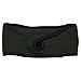 Womens Sport Fleece Headband / Earwarmer with Pony Tail Hole (Black)