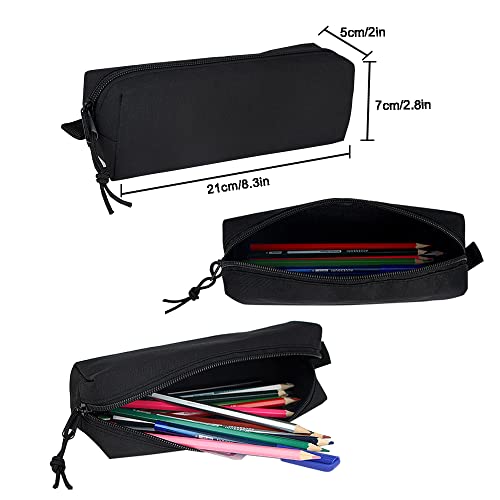 SUPACOOL Lightweight School Backpack with Pencil Pouch, Backpack for School Boys and Girls(Black backpack set)