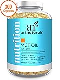 ArtNaturals MCT Oil Softgels Capsules (300 Count / 1000mg) - Keto Diet - Coconut Perfect Soft Gel Pills Ketogenic Diet Caprylic Acid C8 Medium Chain Triglycerides Ketosis Supplement