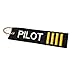 Pilot Keychain | Luggage Tag | 4 Gold Stripes | aviamart®