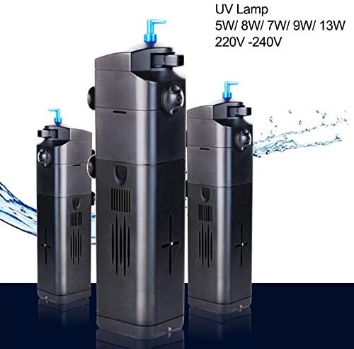 Jiaboyu Fish Tank Aquarium Filter Pump Aquarium UV Lamp Sterilization Water Circulating Sterilizer UV Filters Accessories 220V 7/9/13W